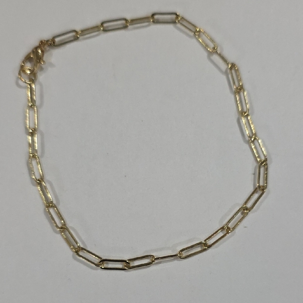 Classic Gold Paperclip Chain Anklet – Women’s Fashion Jewelry Ankle Bracelet - Picture 5 of 7